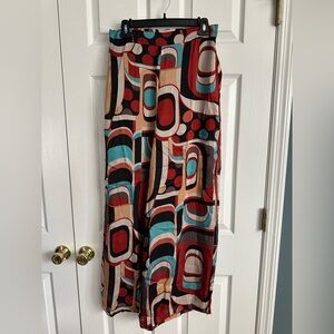 NWT Ollari Chic Geometric Wide Leg Pants